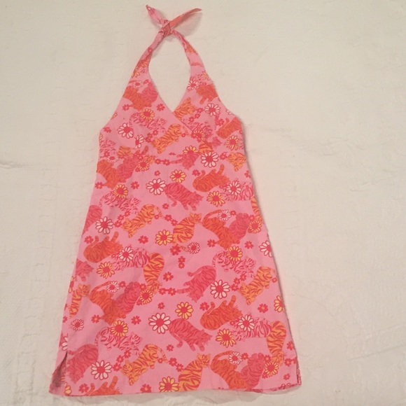 lilly pulitzer pink tiger dress Lilly Pulitzer Pink Strapless Tiger Print dress